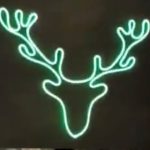 Reindeer design neon sign made in corporate neon sign making workshop.